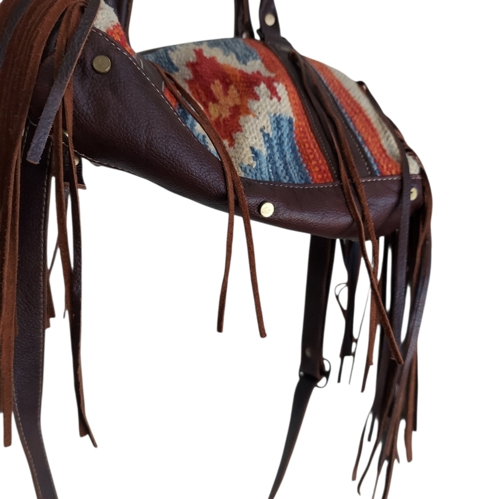 Myra Western Fringed Aztec Crossbody - Picture 7 of 15